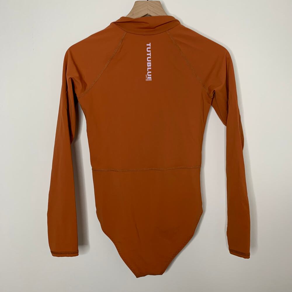 TutuBlue One Piece Long Sleeve Swimsuit Copper Orange Womens Large - Picture 4 of 16